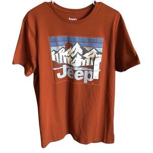 Jeep Mens Sz Large brown Short sleeve T-Shirt NWT fishing hiking